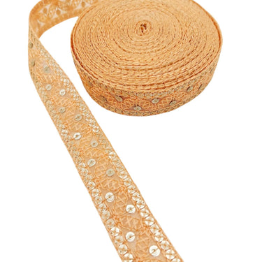 Embroidered Lace Trim Sequins Trim 9 Yard Decorative Sari Border Costume Ribbon Crafting Sewing Tape